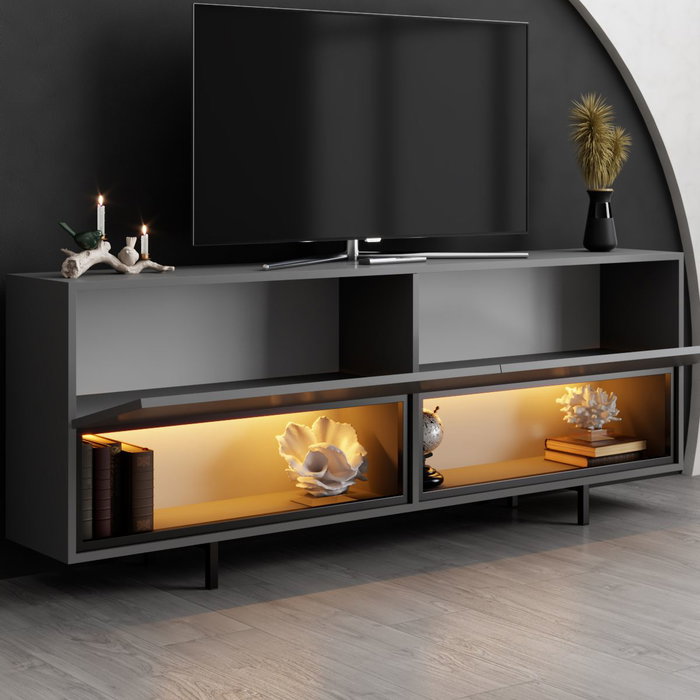 Hanah Home Ekol Down - Soporte para TV Antracita